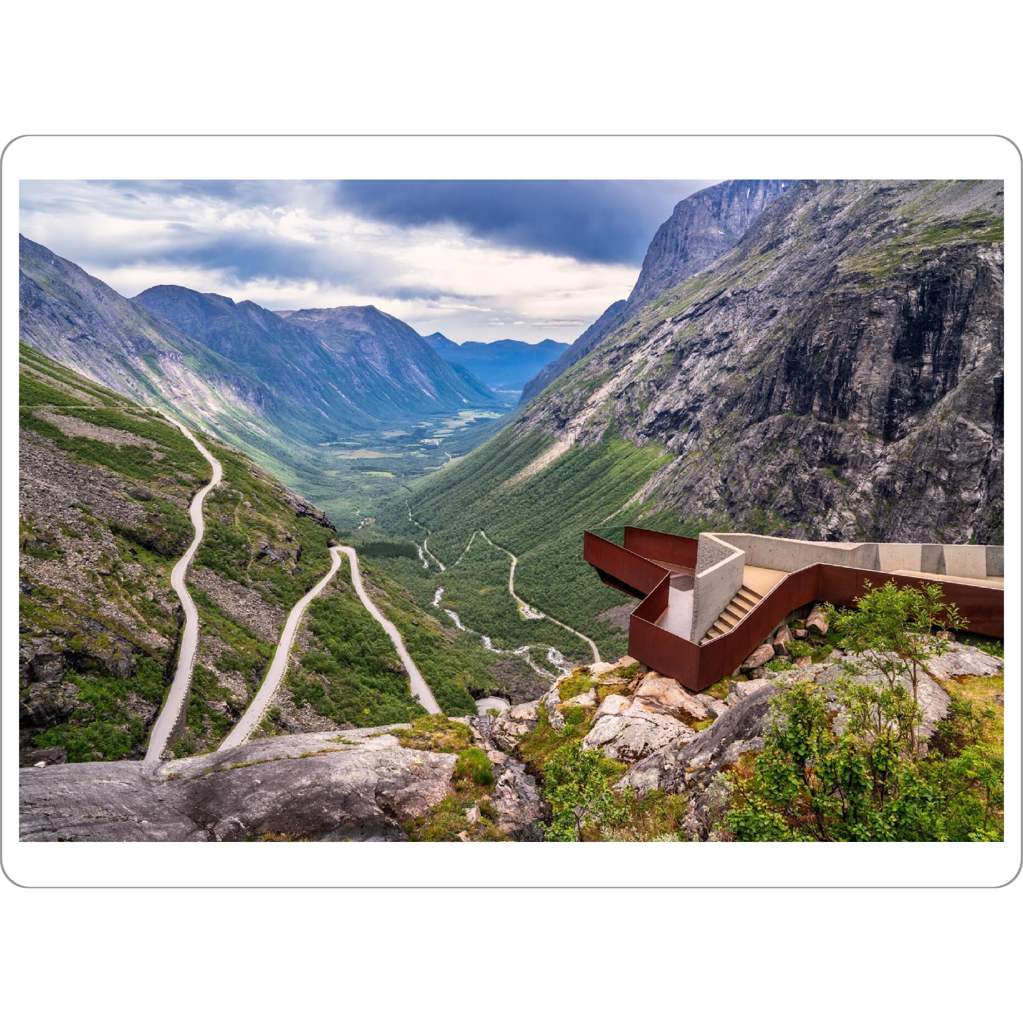 Tischset "Panoramablick Trollstigen" artboxONE - Reise,Architektur,Reise / Länder,Buchstaben / N