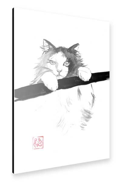 Alu-Dibond "Japanischer Chat" 30x20 cm artboxONE