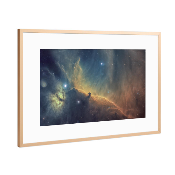 Poster mit Rahmen Kupfer "Pferdekopfnebel in HSO" artboxONE - Natur