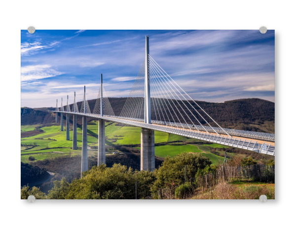 Acrylglasbild "Viadukt von Millau Frankreich" artboxONE - Architektur