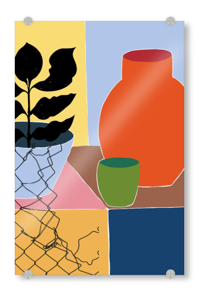 Acrylglasbild "Mediterranean Still Life" artboxONE - Floral,Abstrakt