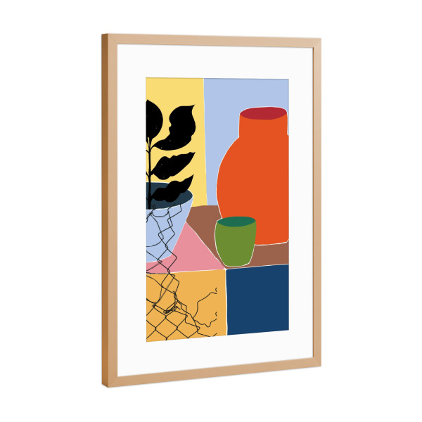 Poster mit Rahmen Kupfer "Mediterranean Still Life" artboxONE - Floral,Abstrakt