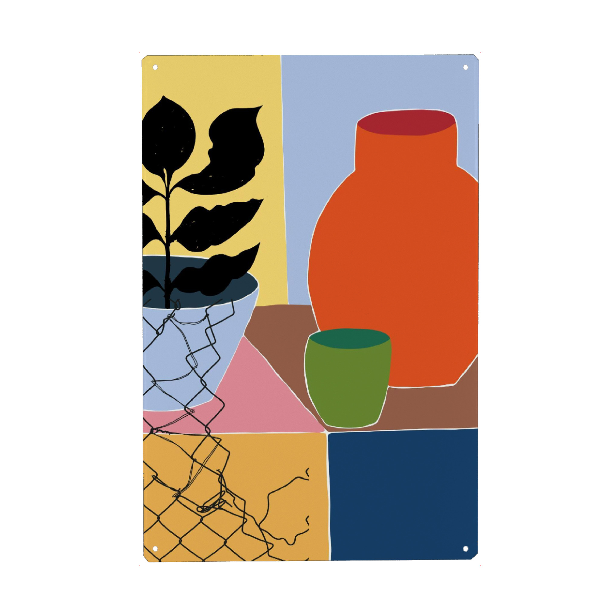 Holzbild "Mediterranean Still Life" artboxONE - Floral,Abstrakt