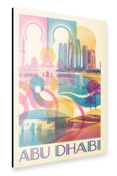Alu-Dibond "Abu Dhabi Vintage Art Deco" 75x50 cm artboxONE