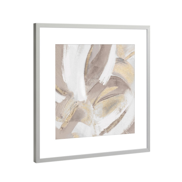 Poster mit Rahmen Silber "Soft Waves" artboxONE - Abstrakt - Abstrakt,Neutral