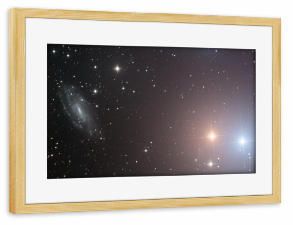 Poster mit Rahmen kiefer "Balken Spiralgalaxie" artboxONE - Natur,Galaxy