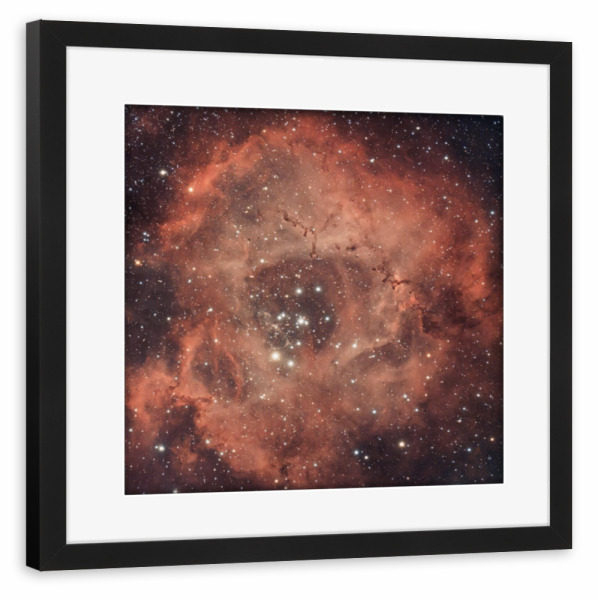 Poster mit Rahmen schwarz "Rosetten Nebel" artboxONE - Natur,Galaxy