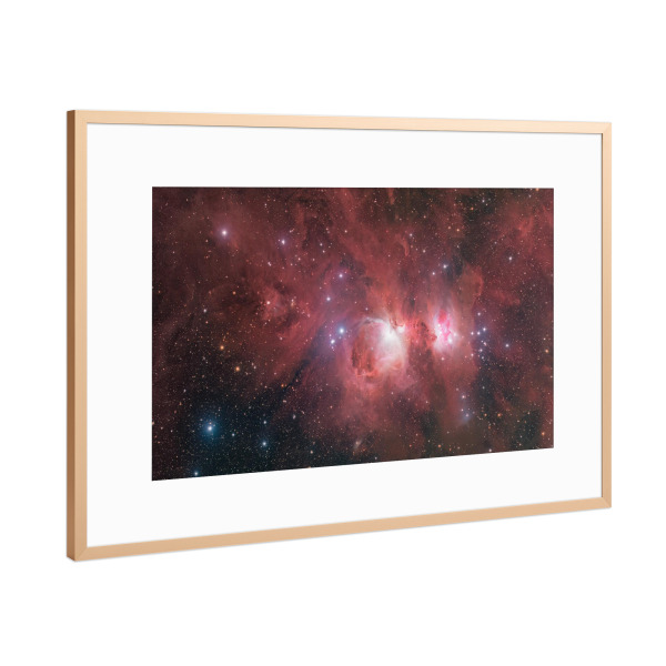 Poster mit Rahmen Kupfer "Orionnebel Weitfeld" artboxONE - Natur,Galaxy