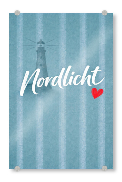 Acrylglasbild "Nordlicht - Maritim" artboxONE - Reise / Strand und Meer,Liebe