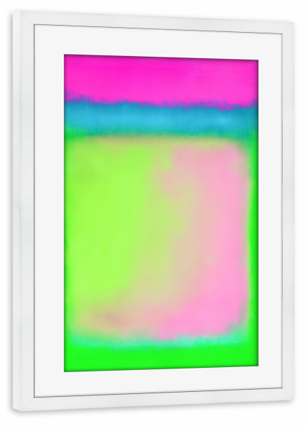 Poster mit Rahmen weiß "Abstrakte Signal Felder" artboxONE - Abstrakt,Streetart