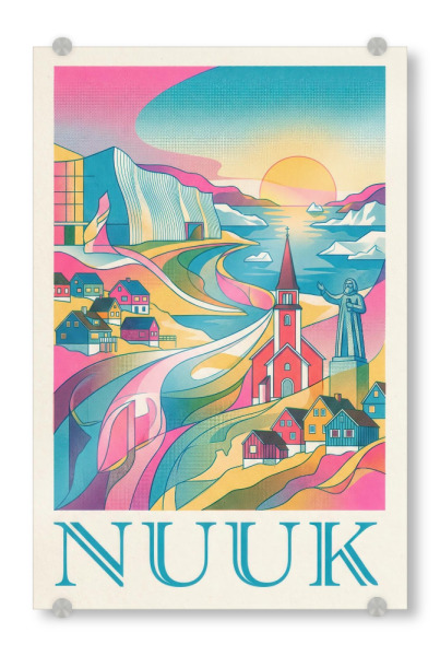 Acrylglasbild "Nuuk Art Deco" artboxONE - Städte / Weitere