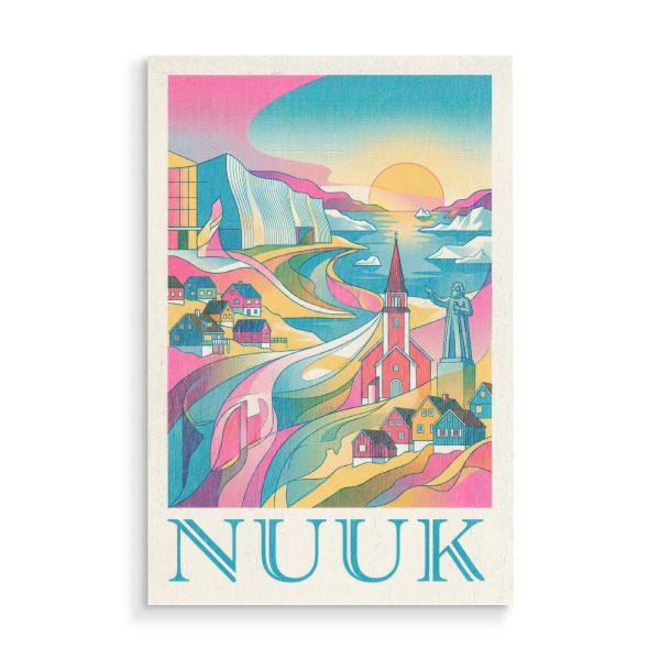 Holzbild "Nuuk Art Deco" artboxONE - Städte / Weitere