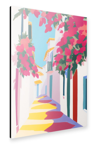 Alu-Dibond "Südliche Idylle voller Blüten" 75x50 cm artboxONE