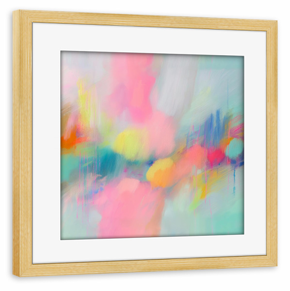 Poster mit Rahmen kiefer "Sanfte Horizont Teilung" artboxONE - Abstrakt,Streetart