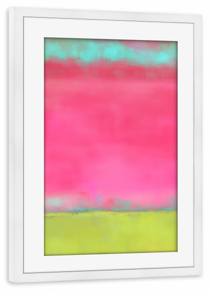 Poster mit Rahmen weiß "Abstrakt Sommer pink" artboxONE - Natur,Abstrakt,Streetart