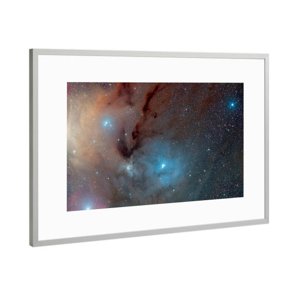 Poster mit Rahmen Silber "Rho Ophiuchi Wolke" artboxONE - Natur,Galaxy