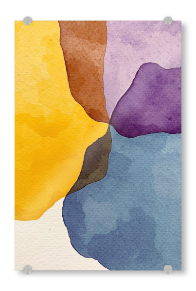 Acrylglasbild "Drei Farben ruhig" artboxONE - Abstrakt