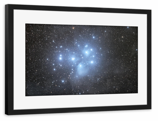 Poster mit Rahmen schwarz "Plejaden-Siebengestirn" artboxONE - Natur,Galaxy