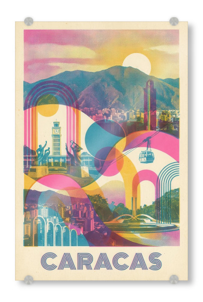 Acrylglasbild "Caracas Vintage Art Deco" artboxONE - Städte / Weitere