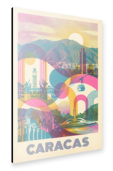 Alu-Dibond "Caracas Vintage Art Deco" 30x20 cm artboxONE