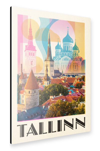 Alu-Dibond "Tallinn Vintage Art Deco" 75x50 cm artboxONE