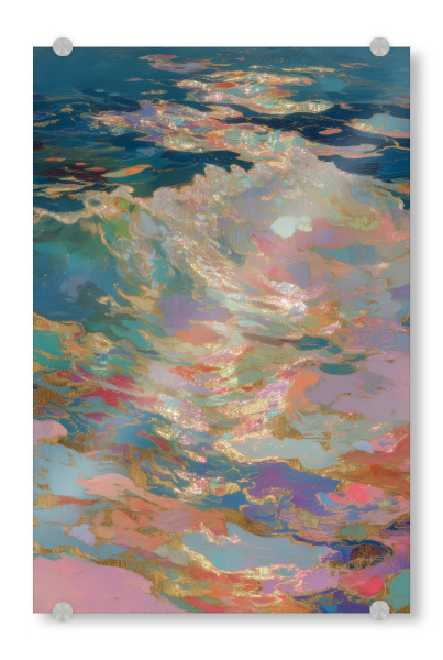 Acrylglasbild "Verträumte Wellen aus Licht" artboxONE - Abstrakt,Musik,Geometrie