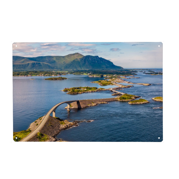 Metall Poster "Atlantikstrasse Norwegen" artboxONE - Natur,Reise,Reise / Länder,Buchstaben / A