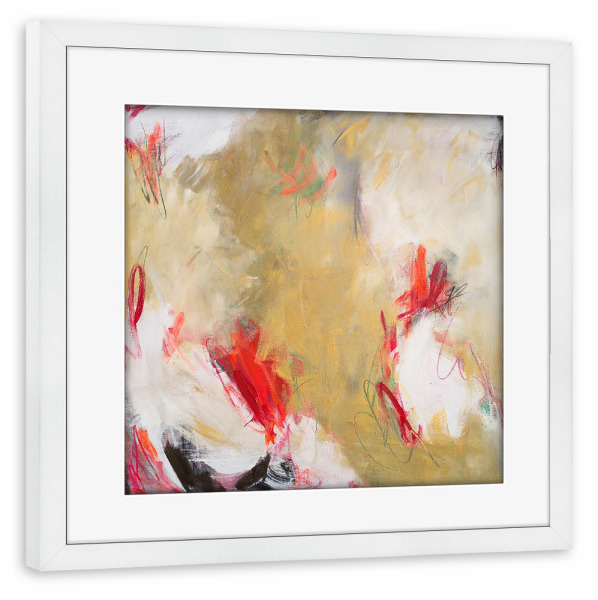 Poster mit Rahmen weiß "Herschberger - Glanzvoll" artboxONE - Abstrakt