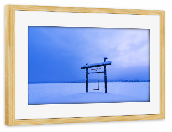 Poster mit Rahmen kiefer "Schaukel am See" artboxONE - Natur,Reise,Reise / Länder
