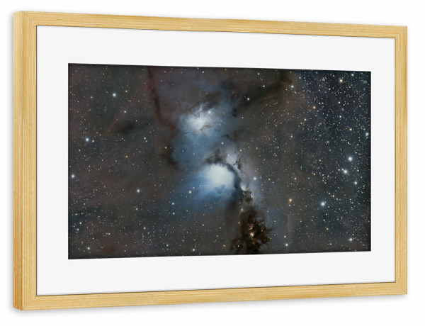 Poster mit Rahmen kiefer "Reflexionsnebel" artboxONE - Natur,Galaxy