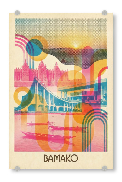 Acrylglasbild "Bamako Vintage Art Deco" artboxONE - Städte / Weitere