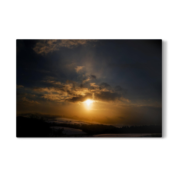 Galerie-Print "Sonnenuntergang im Schnee" 30x20 cm artboxONE