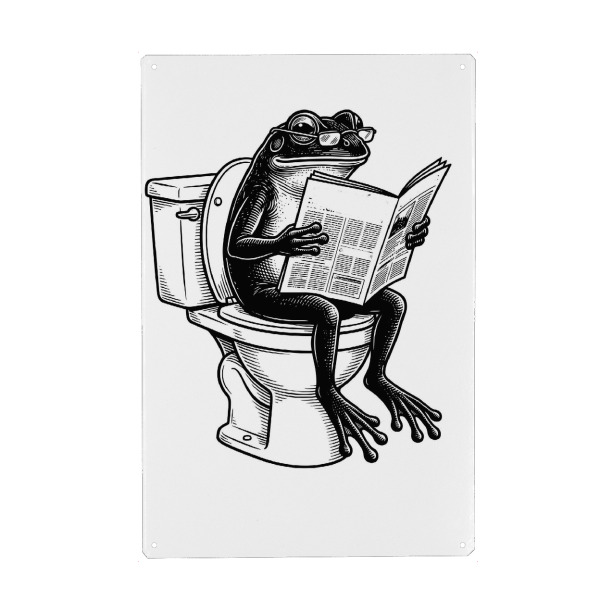 Holzbild "Vintage Style Bathroom" artboxONE - Tiere,Lustig