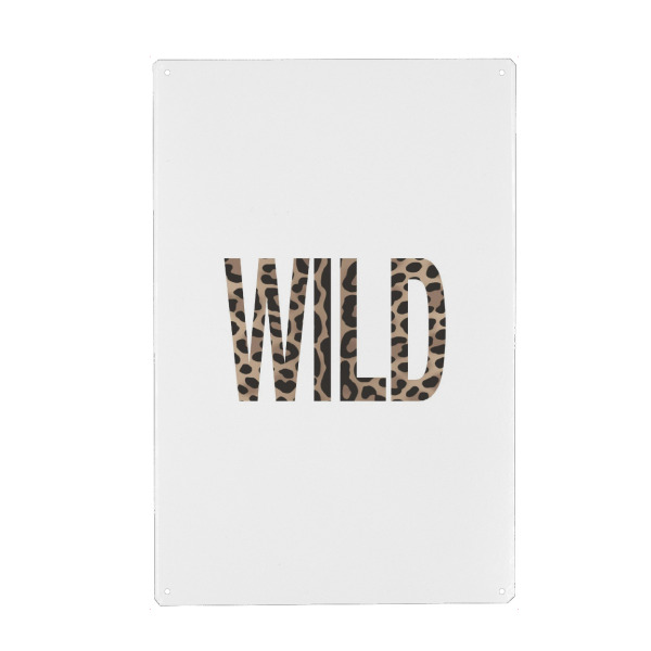 Holzbild "WILD - Typografie" artboxONE - Typografie,Tiere,Lustig - Wild,Bunt,Colorblocking,Bold,Depamin decor,Typografie,Leo,Jugendwort