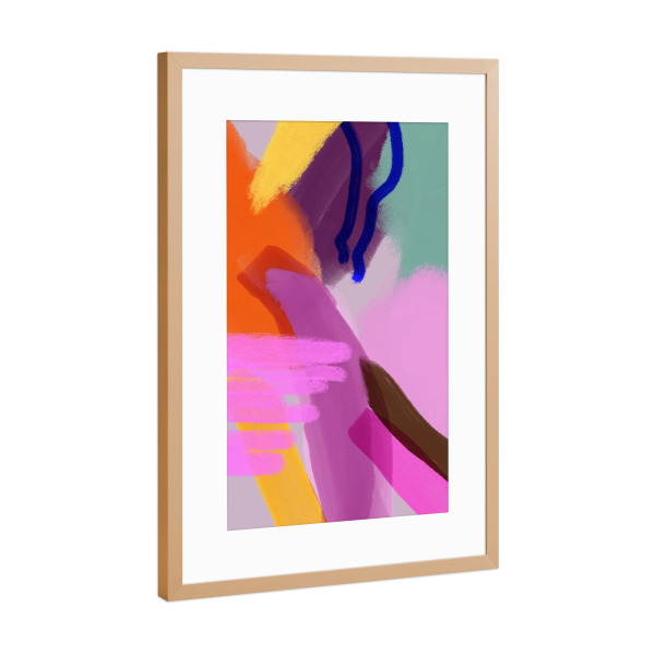 Poster mit Rahmen Kupfer "ART Colorful" artboxONE - Abstrakt - Art,Artwork,Brush,Colorful,Bunt,Gemälde,Modern,Acryl