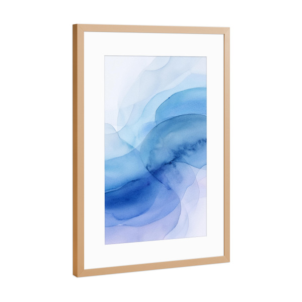 Poster mit Rahmen Kupfer "Ineinander fließen" artboxONE - Natur,Abstrakt