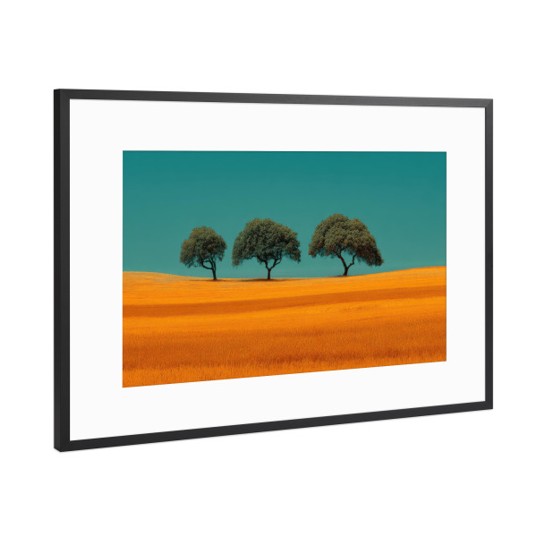 Poster mit Rahmen Schwarz (Metallic) "Surreale Natur Kunst" artboxONE - Natur