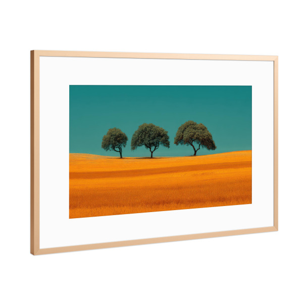 Poster mit Rahmen Kupfer "Surreale Natur Kunst" artboxONE - Natur