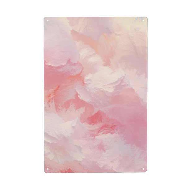 Holzbild "Watteweicher rosa Traum" artboxONE - Abstrakt - Watte,Weich,Wolken,Flauschig,Zartheit,Sanft,Pastell,Romantisch