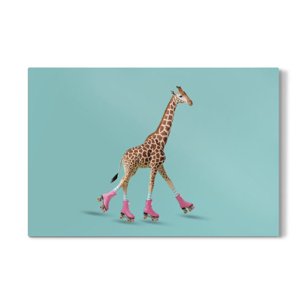Galerie-Print "Giraffe auf einer Rolle" 30x20 cm artboxONE