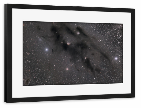 Poster mit Rahmen schwarz "Reflexionsnebel Sternbild Taurus" artboxONE - Natur,Galaxy