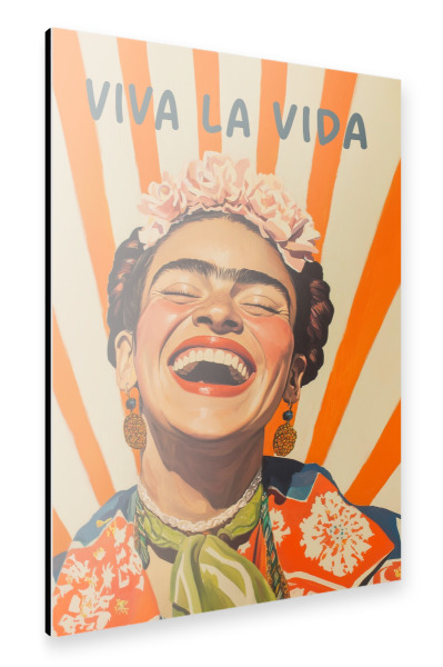 Alu-Dibond "Frida voller Lebensfreude" 30x20 cm artboxONE