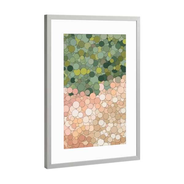 Poster mit Rahmen Silber "Earth & Moss" artboxONE - Abstrakt