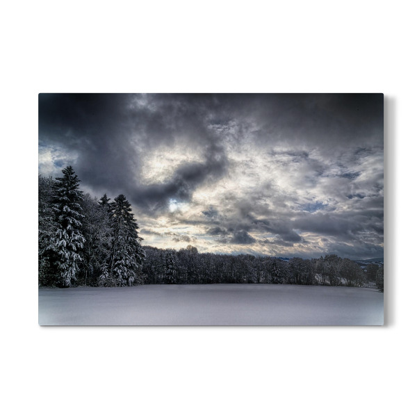 Galerie-Print "Winterwald und Wolken" 30x20 cm artboxONE