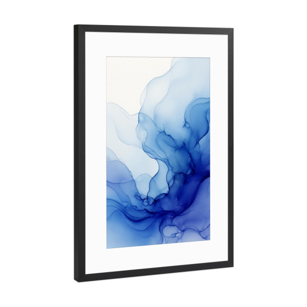 Poster mit Rahmen Schwarz (Metallic) "Alles im Fluß" artboxONE - Natur,Abstrakt