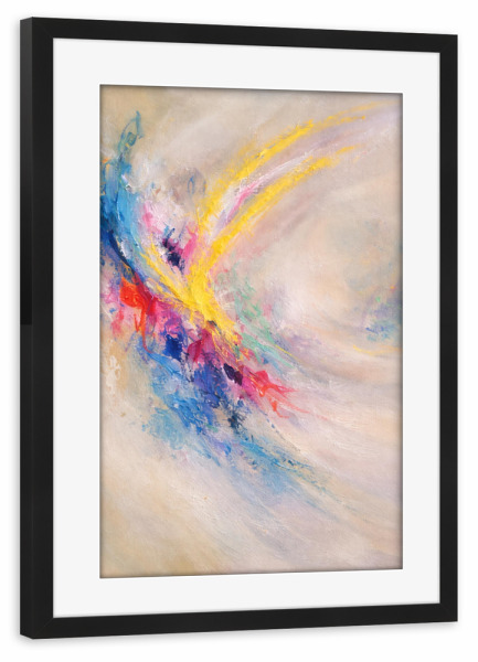 Poster mit Rahmen schwarz "Abstraktes Farbfeld" artboxONE - Abstrakt