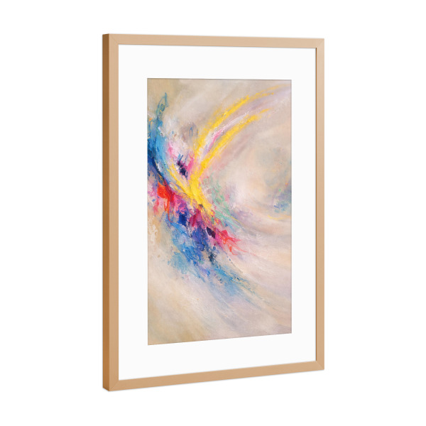 Poster mit Rahmen Kupfer "Abstraktes Farbfeld" artboxONE - Abstrakt