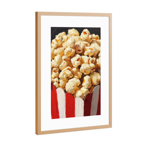 Poster mit Rahmen Kupfer "Popcorn in getreifter Schale" artboxONE - Essen & Trinken,Abstrakt