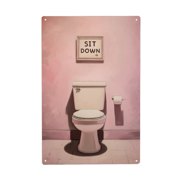 Holzbild "Vergnügen im Sitzen" artboxONE - Typografie,Abstrakt,Lustig