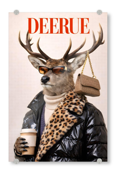 Acrylglasbild "Deerue" artboxONE - Tiere,Fashion,Lustig